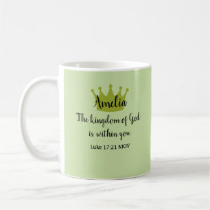Mug Nom de verset biblique du Royaume de Dieu et couro
