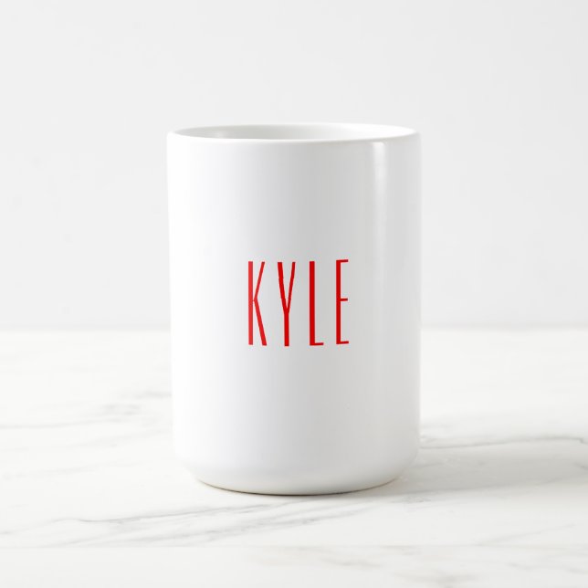Mug Nom d'écriture classique professionnel rouge blanc (Centre)