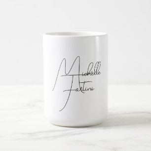 Mug Nom d'écriture moderne minimaliste professionnel