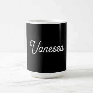 Mug Nom d'écriture professionnelle noir personnalisé