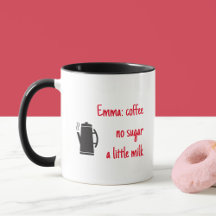 Nom drôle et instructions pour le café