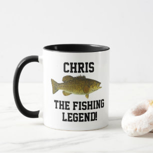 Mug Nom drôle Légende de pêche Petite-bouche Basse Spo