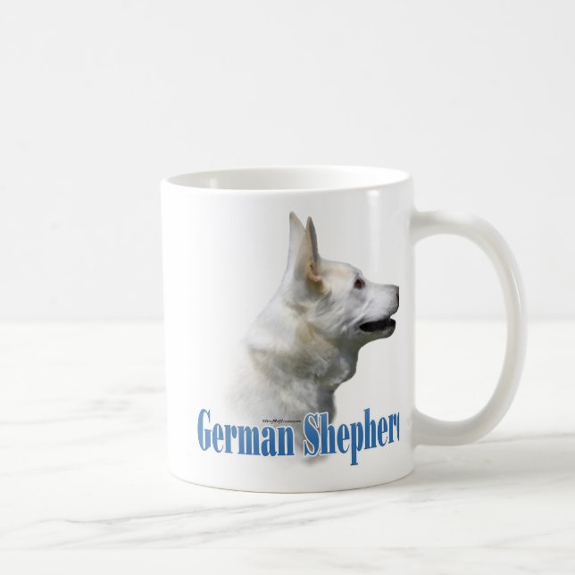 Mug Nom du berger allemand blanc (Droite)