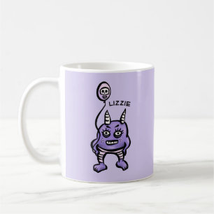 Mug Nom du caractère mignon démon violet du dessin