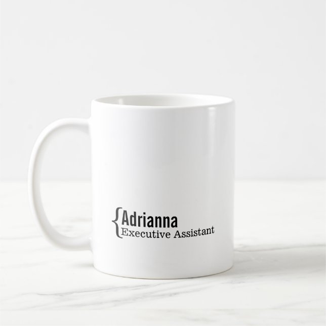 Mug Nom du collaborateur Titre du travail Noir Blanc M (Gauche)
