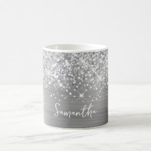 Mug Nom du glamour argenté