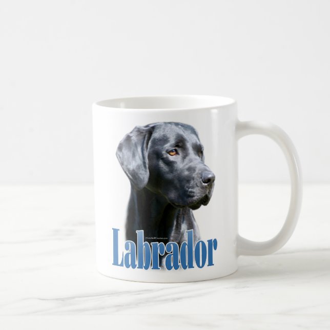 Mug Nom du Labrador (noir) (Droite)