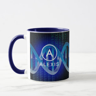 Mug Nom du monogramme ADN ID science
