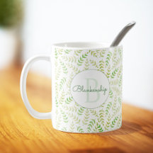 Nom du monogramme personnalisé Nature Fern Motif f