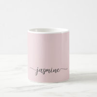 Nom du monogramme rose et bleu élégant Signature