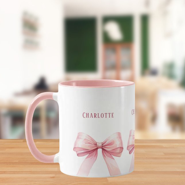 Mug Nom du script des arcs roses (Créateur téléchargé)