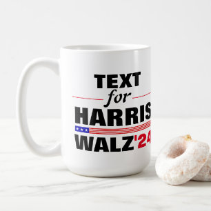 Mug Nom du texte personnalisé pour Harris Walz 2024 El