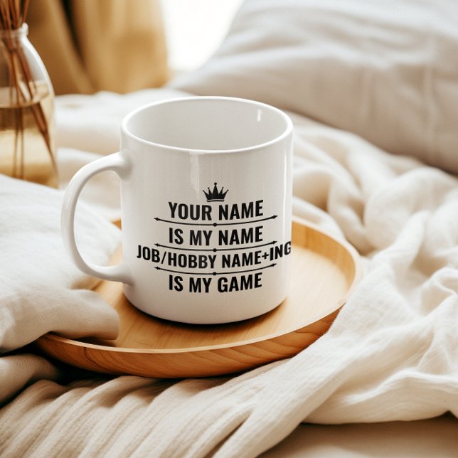 Mug Nom du travail et du passe-temps Funny personnalis (Créateur téléchargé)