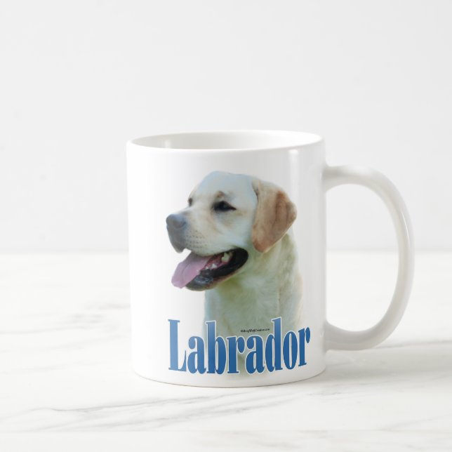 Mug Nom du trieur du Labrador jaune (Droite)