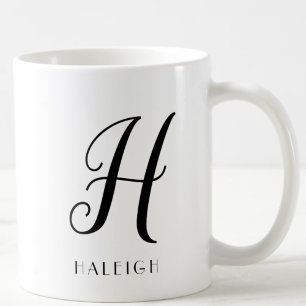 Mug Nom élégant chic avec monogramme