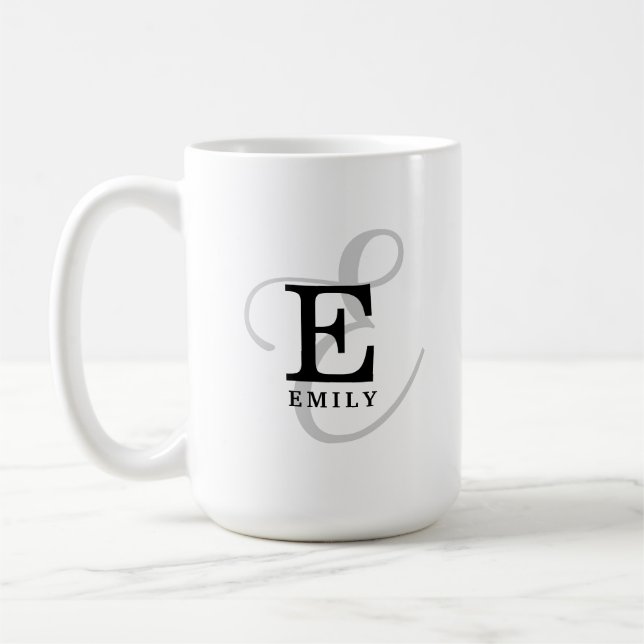 Mug Nom élégant unique et typographie monographie (Gauche)
