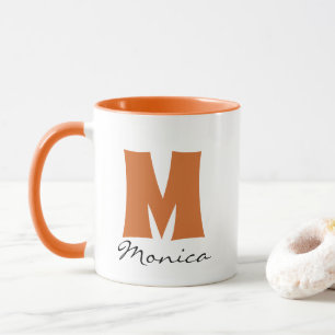 Mug Nom et monogramme personnalisés du script