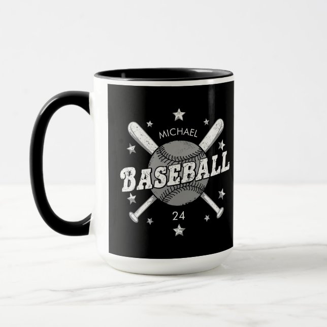Mug Nom et numéro de baseball personnalisé tendance (Gauche)
