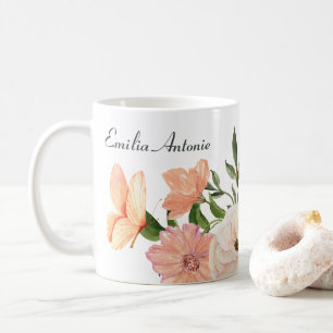 Mug Nom floral de pêche
