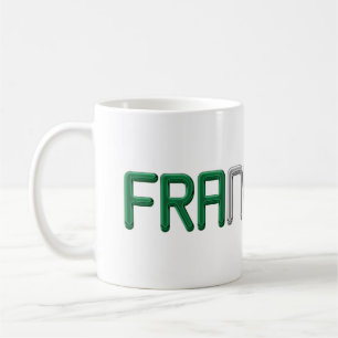 Mug Nom Francesco Drapeau italien Couleurs Typographie