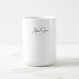 Mug Nom minimaliste élégant simple noir et blanc