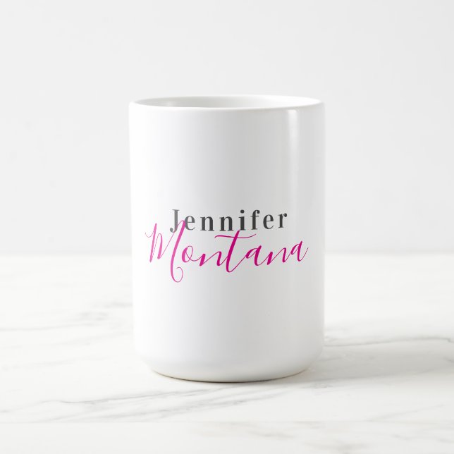 Mug Nom minimaliste moderne élégant professionnel (Centre)