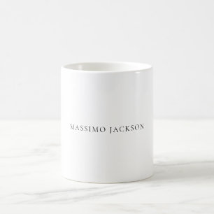 Mug Nom Minimaliste Moderne Simple Plain Noir Blanc