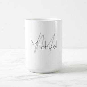 Mug Nom moderne minimaliste monogramme