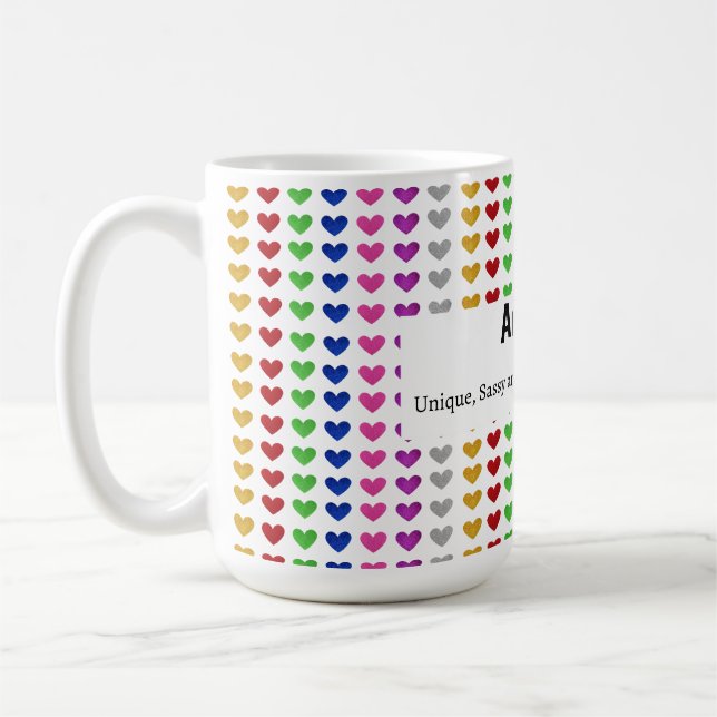 Mug Nom moderne personnalisé Signification Définition (Gauche)