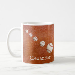 Mug Nom monogramme baseball softball sports