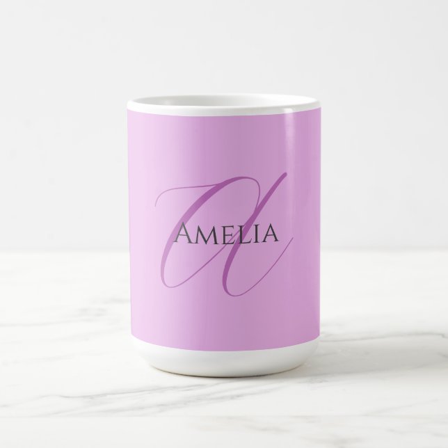 Mug Nom Monogramme Lettre initiale Orchid & Lilac (Centre)