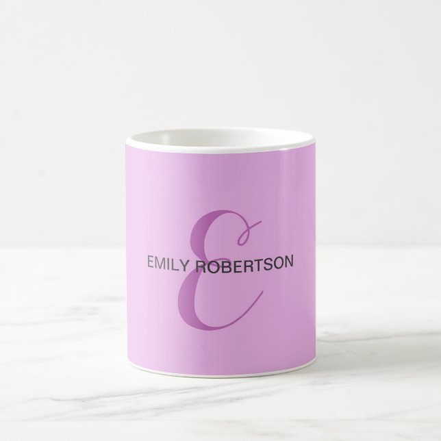 Mug Nom Monogramme Lettre initiale Orchid & Lilac (Centre)