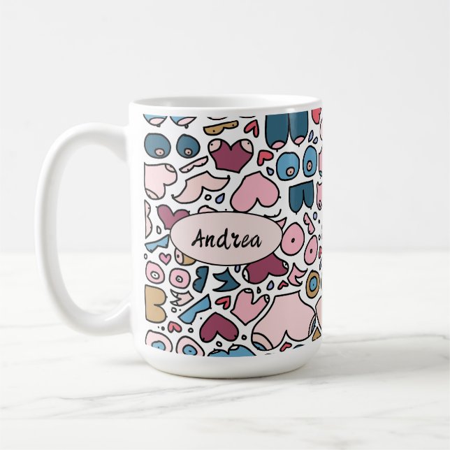 Mug Nom motif mammaire neutre (Gauche)