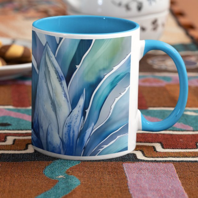 Mug Nom ou texte personnalisé Blue Agave (Créateur téléchargé)