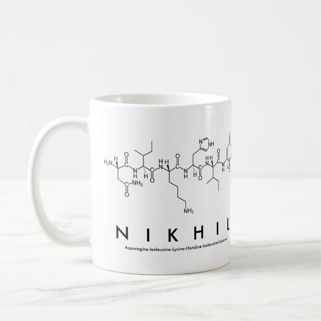 Mug nom peptide Nikhil (Gauche)