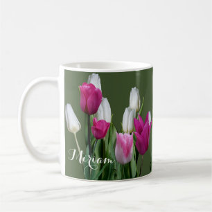 Mug Nom personnalisable Miriam jolies fleurs de tulipe
