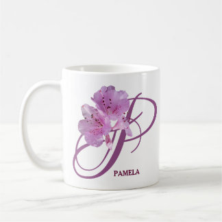 Mug Nom personnalisable Pamela joli rose rose rose flo
