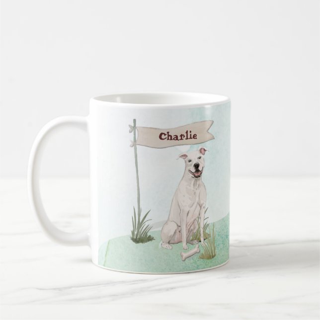 Mug Nom personnalisé American Staffordshire Terrier ch (Gauche)