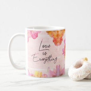 Mug Nom personnalisé Aquarelle rose