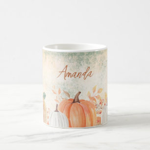 Mug Nom personnalisé Automne rustique