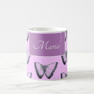 Mug Nom personnalisé Beau papillon