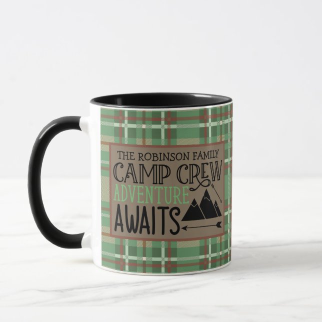 Mug NOM personnalisé Cabine Camping Aventure (Gauche)