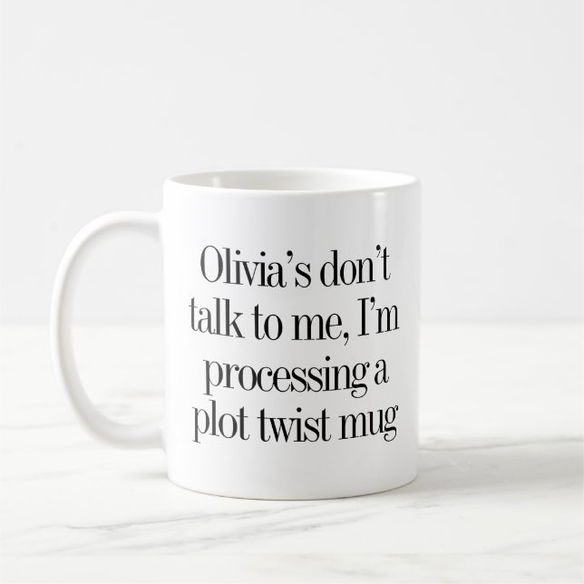 Mug Nom personnalisé Citation drôle Livre Amoureux Mél (Gauche)