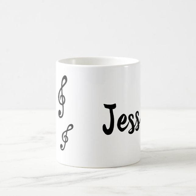 Mug Nom personnalisé Couvercles de table Notes musical (Centre)