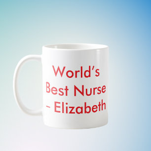 Mug Nom personnalisé de la meilleure infirmière du mon