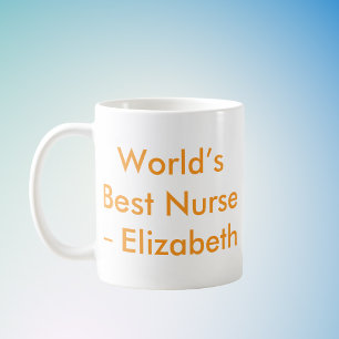 Mug Nom personnalisé de la meilleure infirmière du mon