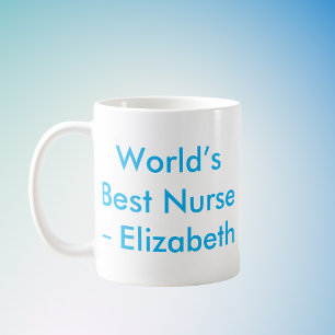 Mug Nom personnalisé de la meilleure infirmière du mon