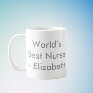 Mug Nom personnalisé de la meilleure infirmière du mon