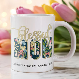 Mug Nom personnalisé de maman bienheureuse