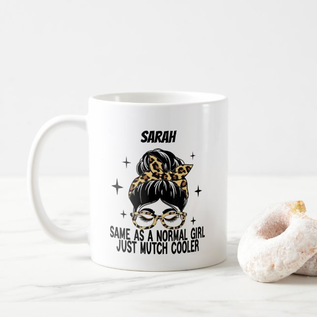 Mug Nom personnalisé Définition Café Drôle (Avec donut)